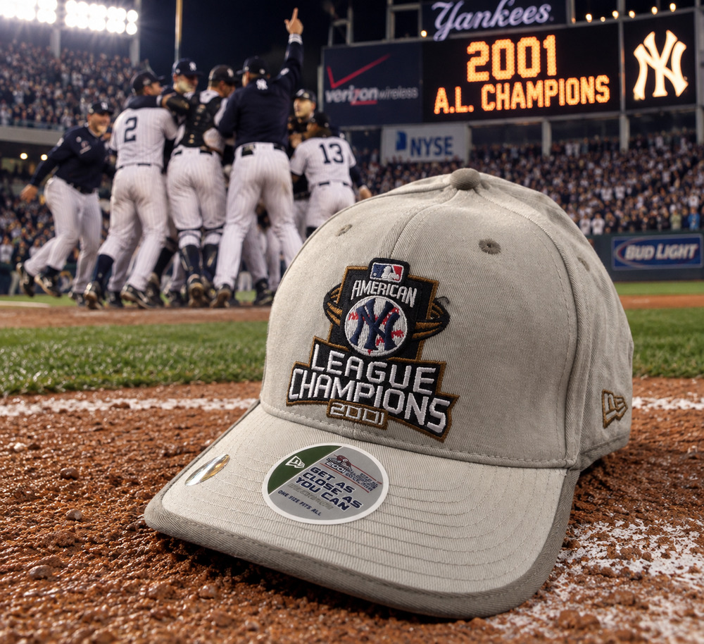 New York Yankees MLB 2001 AL Champions New Era Hat NWT Deadstock World Series
